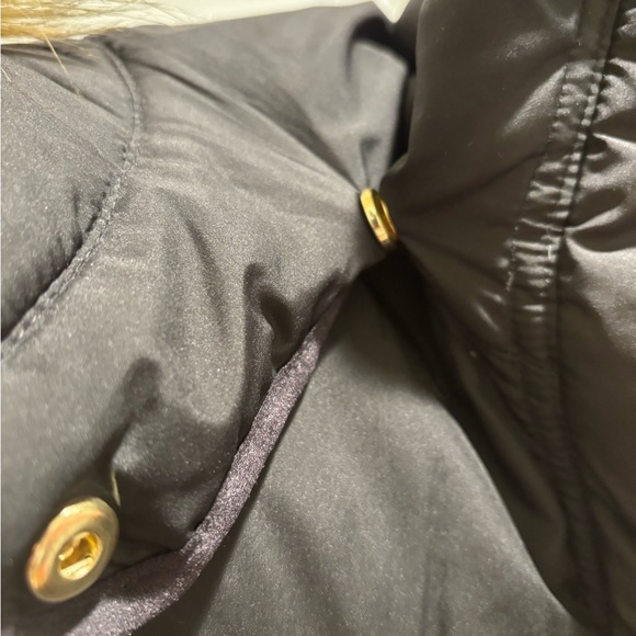 J. Crew Women's Black Puffer Coat with Fur Trim - Picture 2 of 7